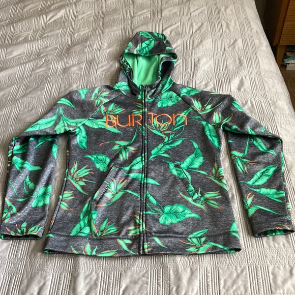 Burton Other - Burton embroidered tropical zip up hoodie size XL in like new condition